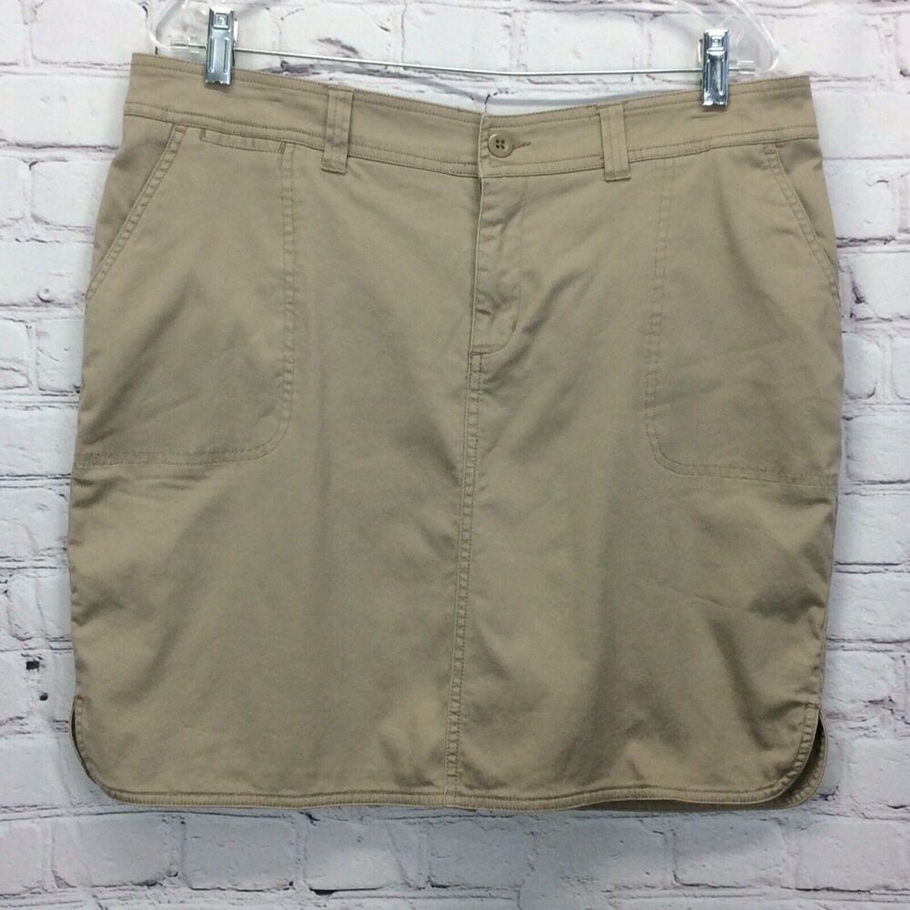 Woolrich Casual Skirt Women's Size 12 Khaki Short Festival Outdoor Hiking Travel